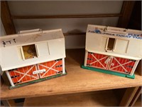 2 fisher price barns and bus