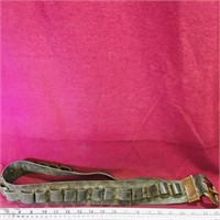 Leather / Brass Buckle Shot Shell Belt