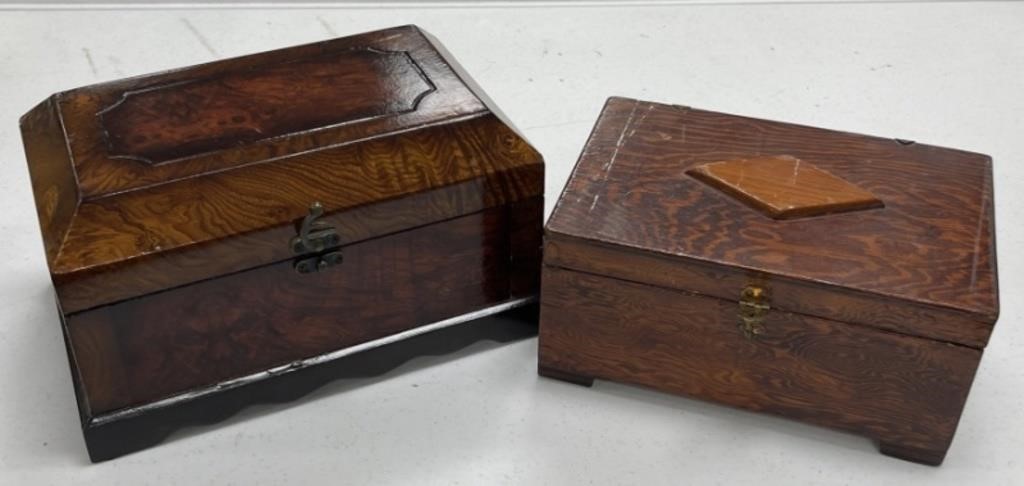 2 - Wood Dresser Boxes