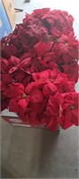 BOX OF ARTIFICIAL POINSETTIAS