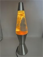 16 In. Yellow Lava Lamp - Brushed Metal Base