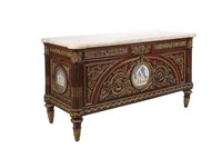 19th C FRENCH BRONZE MOUNTED COMMODE