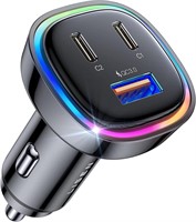 USB C Car Charger Adapter Fast Charging 66W 3