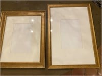 Pair gold tone painted wooden Frames