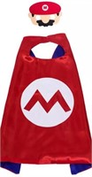 Super Mario Costume Cape and Mask Set