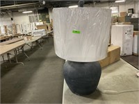Grey and white table lamp