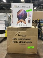 1LOT PARTY LIGHTS INCLUDING 1 GALAXY LAMP, 1 50FT