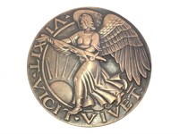 Bronze Detroit Soldiers Memorial Medal 1919
