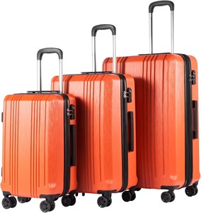 New $270 Luggage Expandable Suitcase(Orange)