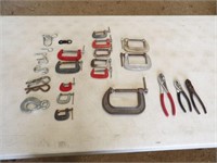 Various Clamps, Pliers, Misc.