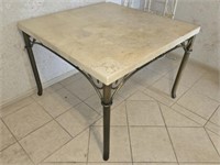 Large Square Decorative Metal Base Table