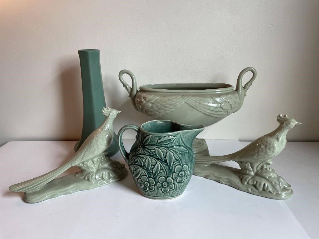 Ceramic Planter and Figurines