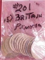 (15) Britain Large Pennies