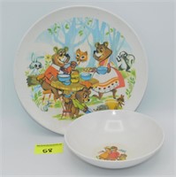 Vintage Children's Bowl & Plate