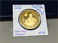 USA- 2017 Kennedy Proof gilded dollar