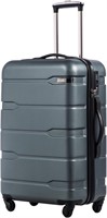Coolife Luggage Expandable 3 Piece Sets Pc+abs