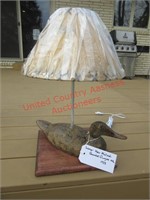 Vintage Duck Decoy Lamp -