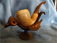 Vintage Pipe w/Brass Pipe Stand