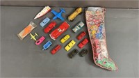 24pc Vtg Plastic Toy Cars & Related w/ Renwal