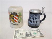 Marzi Remi Cobalt Beer Stein w/ Lid & Nuremburg