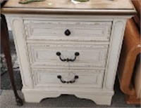 BRAND NEW NIGHTSTAND WHITE WASHED WITH BROWN TOO