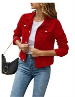 Xlarge Nituyy Women's Solid Color Denim Jacket, Ca