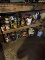 Partial paint cans and contents