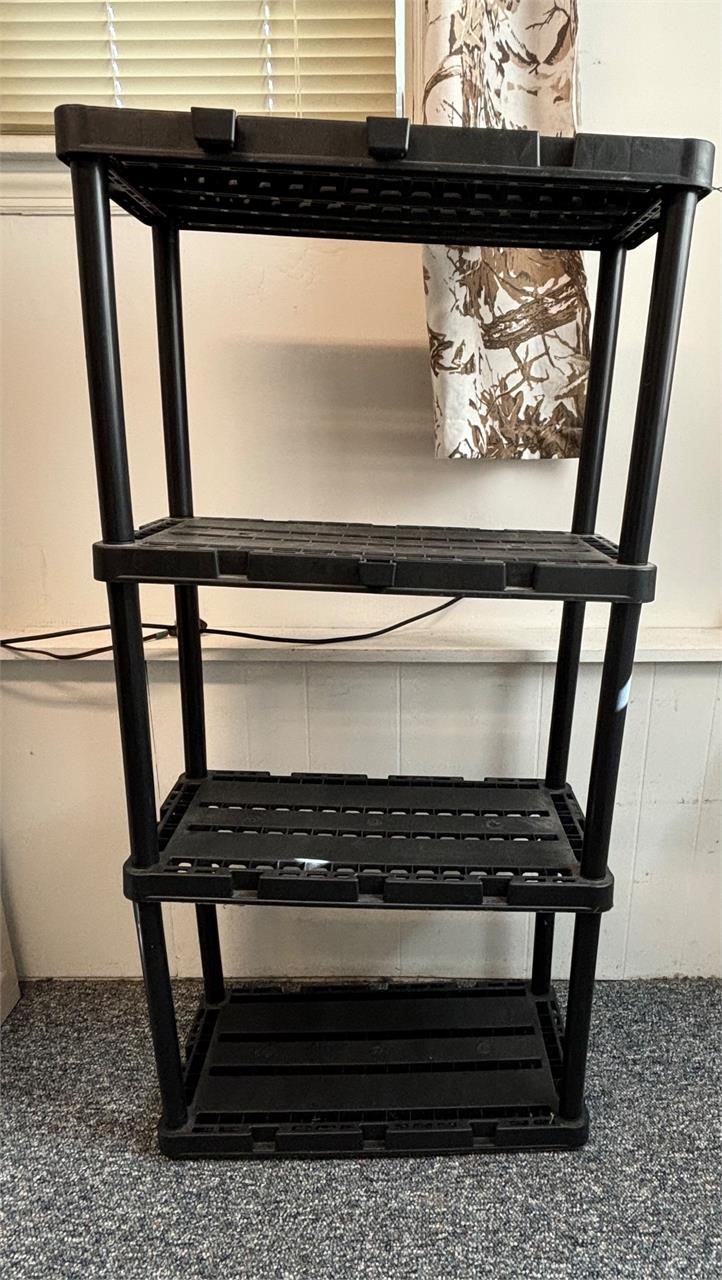 Black Plastic Shelving Unit