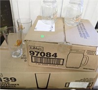 2 BOXES LIBBEY BEER GLASSES & MUGS