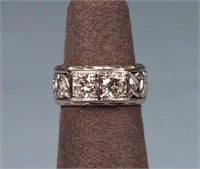 10K White Gold & Diamond Ladies Ring