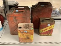 Vintage Gas Canisters and Gas Cans