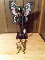 Butterfly Lamp and Charub