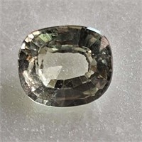 CERT 0.62 Ct Faceted Heated Blue Sapphire, Oval Sh