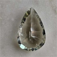 CERT 4.58 Ct Faceted Brazilian Concave Cut Green A