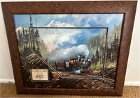 Ted Blaylock Signed Painting Full Steam