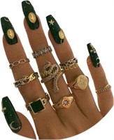 Boho costume Rings  Gold color