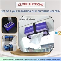 SET OF 2 CLIP ON TISSUE HOLDER (MULTI-POSITION)