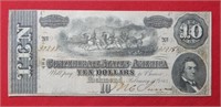 1864 $10 CSA Note Large Size
