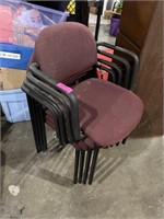 LOT OF 4 STACKING ARM CHAIRS