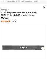 Milwaukee mower replacement blade