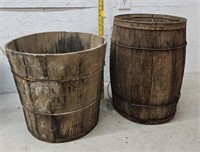 Nail keg, wood bucket