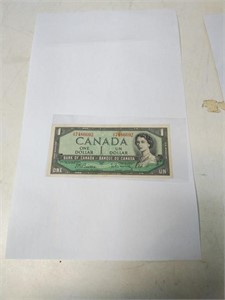 1954 CANADA ONE DOLLAR BILL
