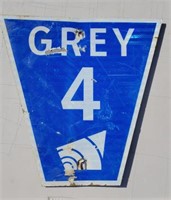 Grey Road 4 Sign