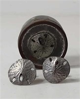 Vintage Silver Dollar Cuff links with matching