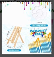 Painting Set with Easel Includes Wood Easel 
1