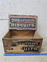 Young and larrabees biscuits crate