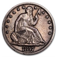 1857 Liberty Seated Half Dollar XF Grade