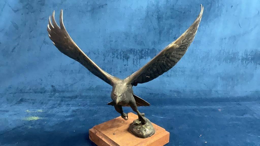 Brass eagle statue