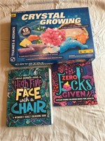 Crystal Growing Rocks and 2 Adult Coloring Books