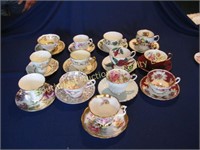 13 FINE BONE CHINA TEA CUPS